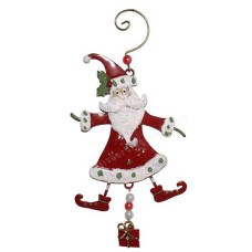 Metal Dancing Santa Claus Ornament 20 cm