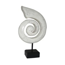 Wooden White Wash Spiral Shape With Stand 50 cm