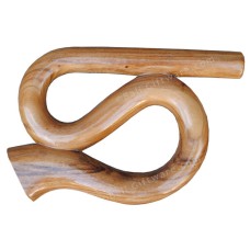 Wooden Natural Brown S-shaped Didgeridoo 40 cm