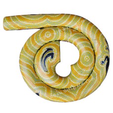 Spiral Didgeridoo Yellow White Dots Black Gecko 35 cm