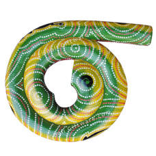 Spiral Didgeridoo Green Black Gecko 35 cm