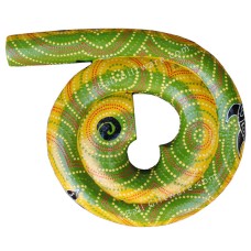 Spiral Didgeridoo Yellow Green Black Turtle 35 cm