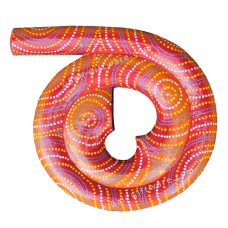 Spiral Didgeridoo Red Orange White Dots 35 cm