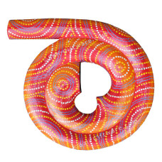 Spiral Didgeridoo Red Orange White 35 cm
