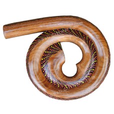 Spiral Didgeridoo Painted Purple Orange Yellow 35 cm