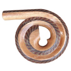 Spiral Didgeridoo Painted Brown Orange White 35 cm