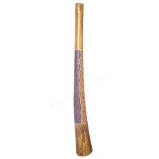 Wooden Didgeridoo Aborigine Yellow Purple Painted 130 cm