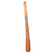 Wooden Didgeridoo Aborigine Snake Motif 130 cm