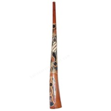 Wooden Didgeridoo Aborigine Gecko Painted 150 cm