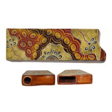Wooden Compact Travel Didgeridoo Aborigine Painted 50 cm