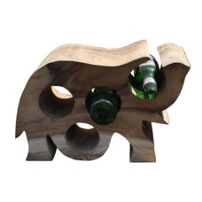 Wooden Natural Brown Wine Display Stand 50 cm