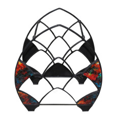 Iron Black Wine Display 35 cm