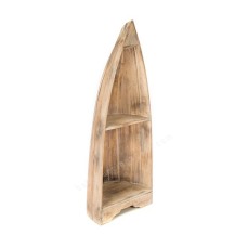 Wooden Boat Display Stand Rustic Brown 97 cm