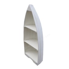 Wooden Boat Display Stand White 145 cm