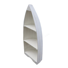 Wood Boat Display White 145 cm