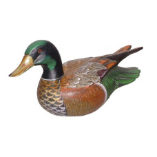 Wood Green Brown Black Mallard Duck 25 cm