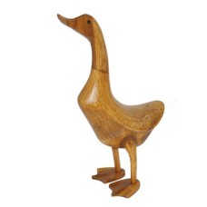 Wooden Natural Brown Duck 40 cm