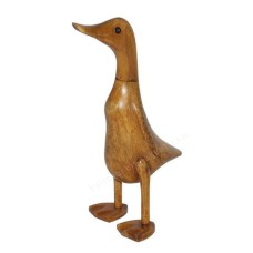 Wooden Natural Brown Duck 20 cm