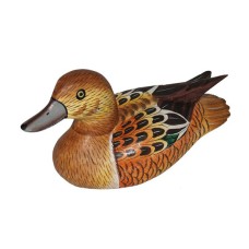 Wooden Brown Mallard Duck 25 cm