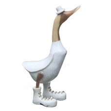 Wood Natural White Duck Hat Boots 45 cm
