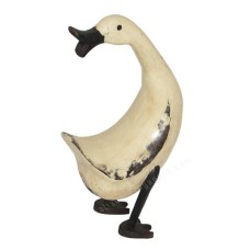 Wooden Vanilla White Duck 35 cm
