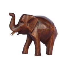 Brown Wooden Small Elephant Statue