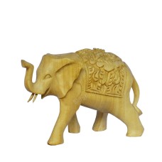 Natural Small Carved Elephant Statue