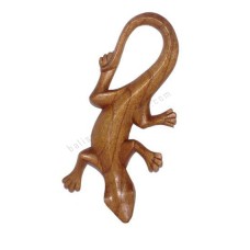 Wooden Gecko Natural Brown 20 cm 