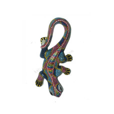Wood Gecko Blue Red Green Aborigine 20 cm 
