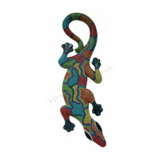 Wood Gecko Red Turquoise Aborigine 50 cm 