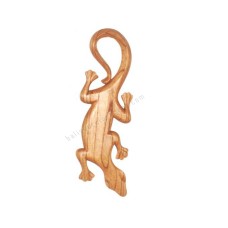 Wooden Carved Natural Brown Gecko 50 cm