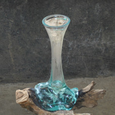 Flower Vase Molten Glass Driftwood 30 cm