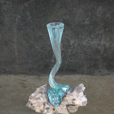 Molten Glass Flower Vase Driftwood 40 cm