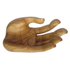 Natural Wooden Carved Left Hand Bowl 32 cm