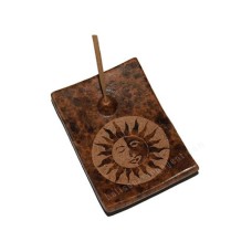 Terracotta Tamarind Incense Holder Sun Motif 13 cm