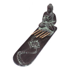 Resin Buddha Black Incense Holder 29 cm