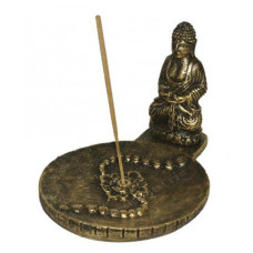 Sitting Buddha Resin Incense Holder 8 cm