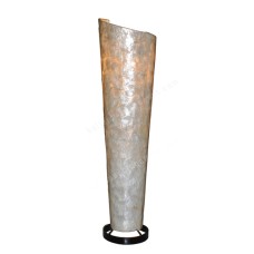 Inverted Cone Floor Lamp White Capiz Shell 120 cm