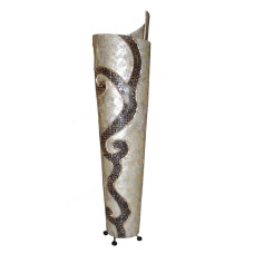 Cone Floor Lamp White Capiz Shell 100 cm