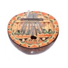 Carimba Percussion Coconut Shell Painted Motif 15 cm