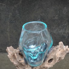 Fish Bowl Molten Glass On Driftwood 20 cm