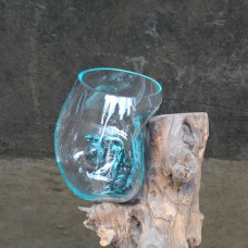 Fish Bowl Molten Glass On Driftwood 30 cm