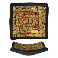 Plate Mosaic Glass Yellow Red 30 cm