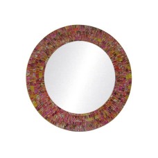 Mosaic Round Mirror Rainbow Purple Yellow 40 cm
