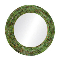 Mosaic Mirror Rainbow Green Brown 60 cm