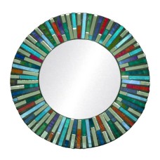 Mosaic Round Mirror Multicolor 60 cm