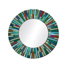 Mosaic Round Mirror Multicolor 50 cm