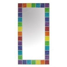 Mosaic Mirror Rectangular Multicolor 50 cm