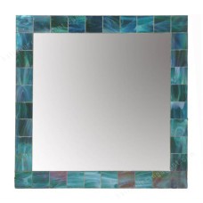 Mosaic Mirror Square Grey Green 50 cm