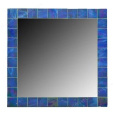 Mosaic Mirror Square Grey Blue 35 cm
